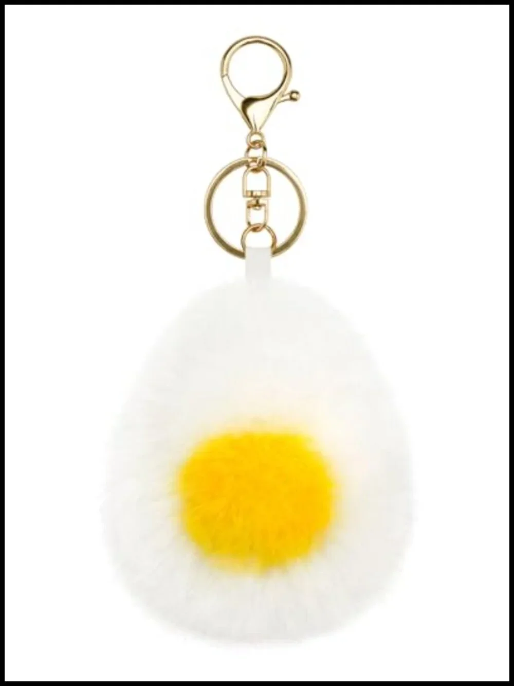 Rabbit Fur Keychain Cute Fluffy Pom Pom Charm for Bags or Backpacks